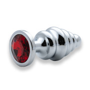 Sin Jewel Metal Butt Plug med Riller