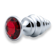 Sin Jewel Metal Butt Plug med Riller