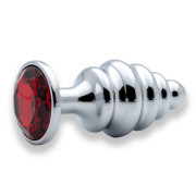 Sin Jewel Metal Butt Plug med Riller