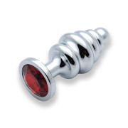 Sin Jewel Metal Butt Plug med Riller