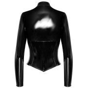 Black Level Lak Jakke med Lynlåse