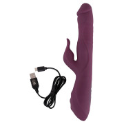 Javida Rabbit Vibrator med Penishoved og Stødefunktion