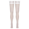 Cottelli Hvide Selvsiddende Strømper med Blondekant