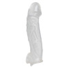 Crystal Clear penis Sleeve Forlænger med Testikel Ring