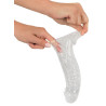 Crystal Clear penis Sleeve Forlænger med Testikel Ring