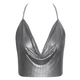 Cottelli Sølvfarvet Metal Top