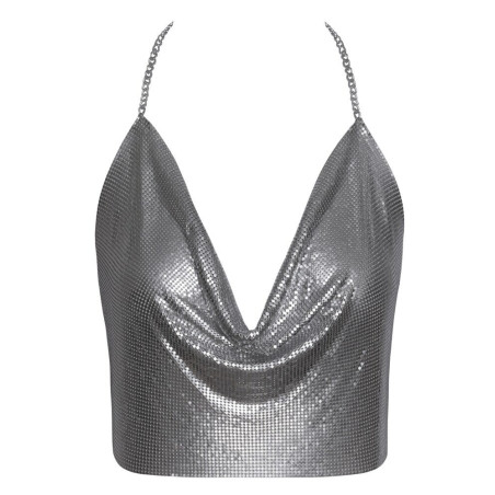 Cottelli Sølvfarvet Metal Top