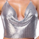 Cottelli Sølvfarvet Metal Top
