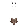 Obsessive Leopard Bodystocking med Ører