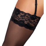 Cottelli Sorte Blonde Strømper til Hofteholder