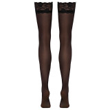 Cottelli Sorte Blonde Strømper til Hofteholder