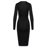 Cottelli Langærmet Kjole med 2-vejs Lynlås