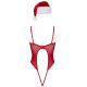 Cottelli X-Mas Bodystocking og Nissehue Sæt