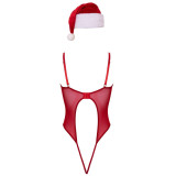 Cottelli X-Mas Bodystocking og Nissehue Sæt