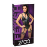 Zado Læder Bodystocking med Strømpeholder