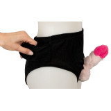 Gag Trusser med Bevægelig Plyspenis