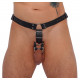 Zado Læder Trusse med Penisringe og Anal Dildo