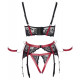 Cottelli Bondage Rød og Sort Lingeri Sæt