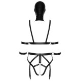 Bad Kitty Harness med 4 Armmanchetter og Hovedmaske