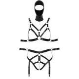 Bad Kitty Harness med 4 Armmanchetter og Hovedmaske