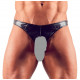 Svenjoyment Læder Look G-streng med Front Åbning til Mænd