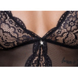 Cottelli Bundløs Bodystocking med Strømpeholdere