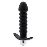 Anal silikone Vibrator med Riller
