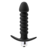 Anal silikone Vibrator med Riller