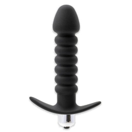 Anal silikone Vibrator med Riller