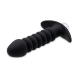 Anal silikone Vibrator med Riller