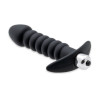Anal silikone Vibrator med Riller