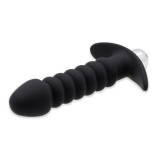 Anal silikone Vibrator med Riller