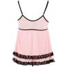 Cottelli Rosa Babydoll med Blonde Kanter