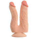 Nature Skin Dobbelt Dildo med Bevægelig Overflade | Sexnetto