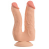 Nature Skin Dobbelt Dildo med Bevægelig Overflade | Sexnetto