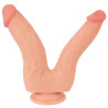 Nature Skin Dobbelt Dildo med Bevægelig Overflade | Sexnetto