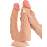 Nature Skin Dobbelt Dildo med Bevægelig Overflade | Sexnetto