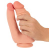 Nature Skin Dobbelt Dildo med Bevægelig Overflade | Sexnetto