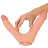 Nature Skin Dobbelt Dildo med Bevægelig Overflade | Sexnetto