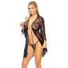 Cottelli Blomstret Gennemsigtig Kimono