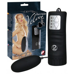 Velvet Black Bullet Vibrator Æg med Fjernbetjening Velvet Black Bullet Vibrator Æg med Fjernbetjening