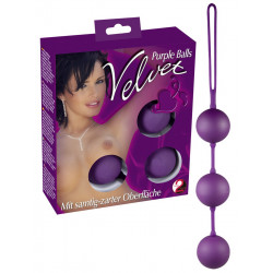 Velvet Purple Balls Trio Bækkenbundskugler Velvet Purple Balls Trio Bækkenbundskugler