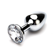 Metal Buttplug med Smykkesten