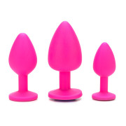 Silikone Buttplug med Smykkesten