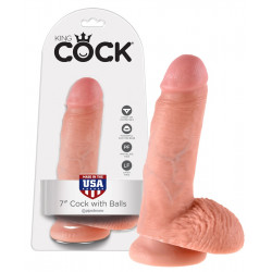 King Cock Realistisk Sugekop Dildo med Testikler