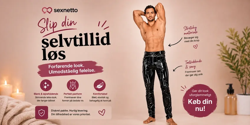 Black Level Lak Bukser med Lynlåse